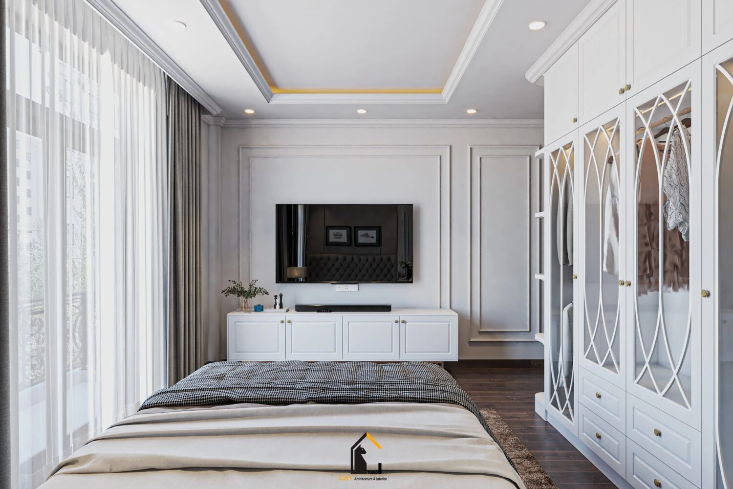 SketchUp Free Sketchup Model Free Download Neo Classic Bedroom ID 101000650 (Kts Nghiathan)