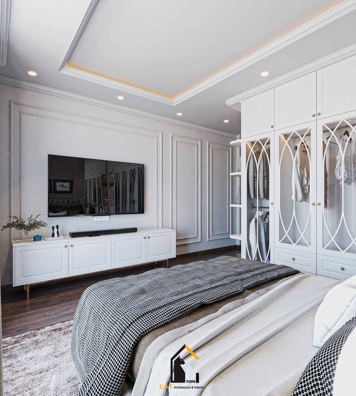 SketchUp Free Sketchup Model Free Download Neo Classic Bedroom ID 101000650 (Kts Nghiathan)