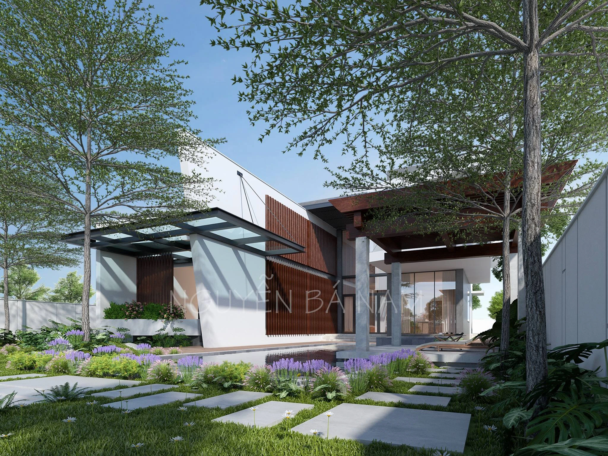 Sketchup Model Free Download Vray Modern Exterior ID 101000491 (Nguyen Ba Nam)