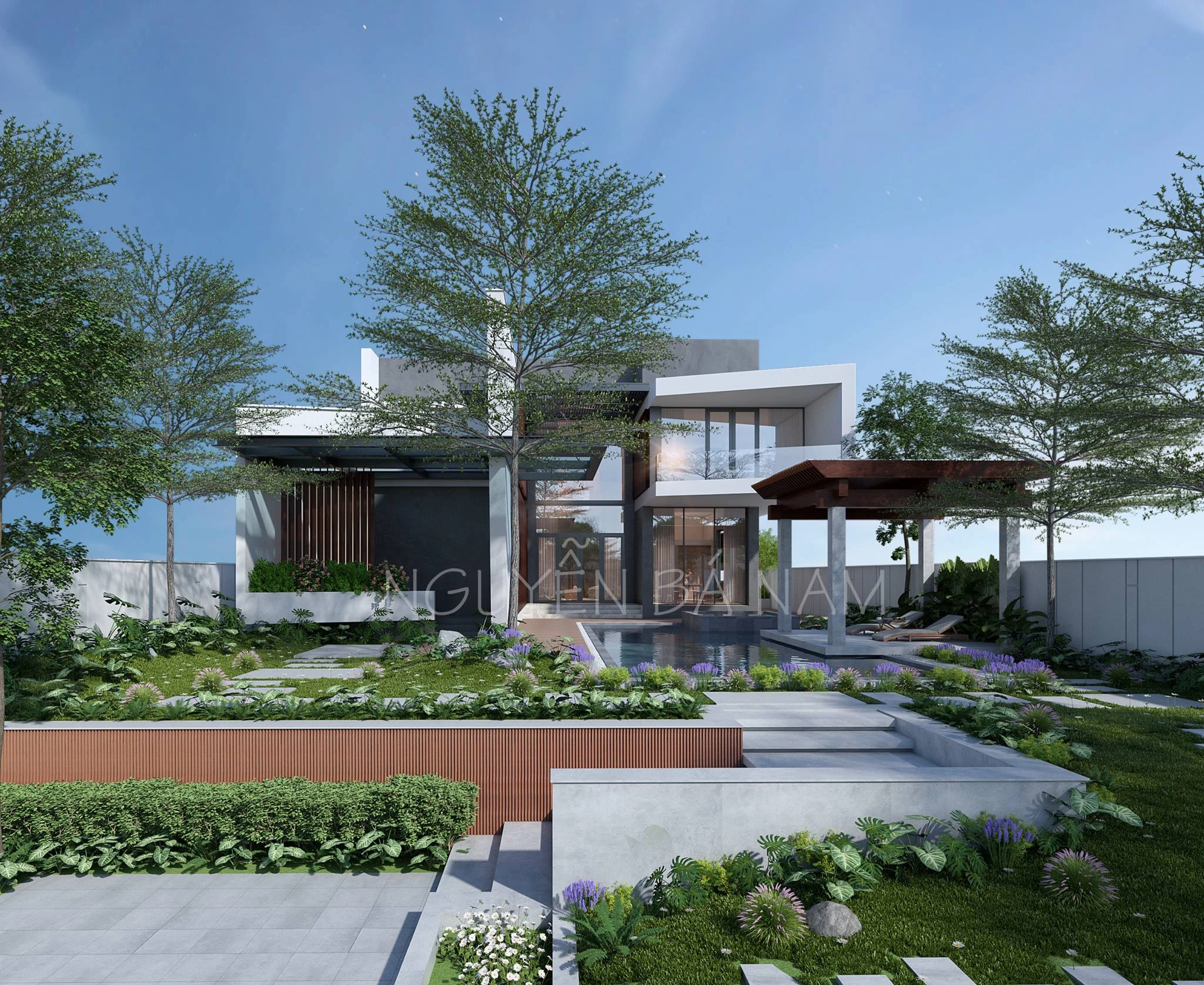 Sketchup Model Free Download Vray Modern Exterior ID 101000491 (Nguyen Ba Nam)
