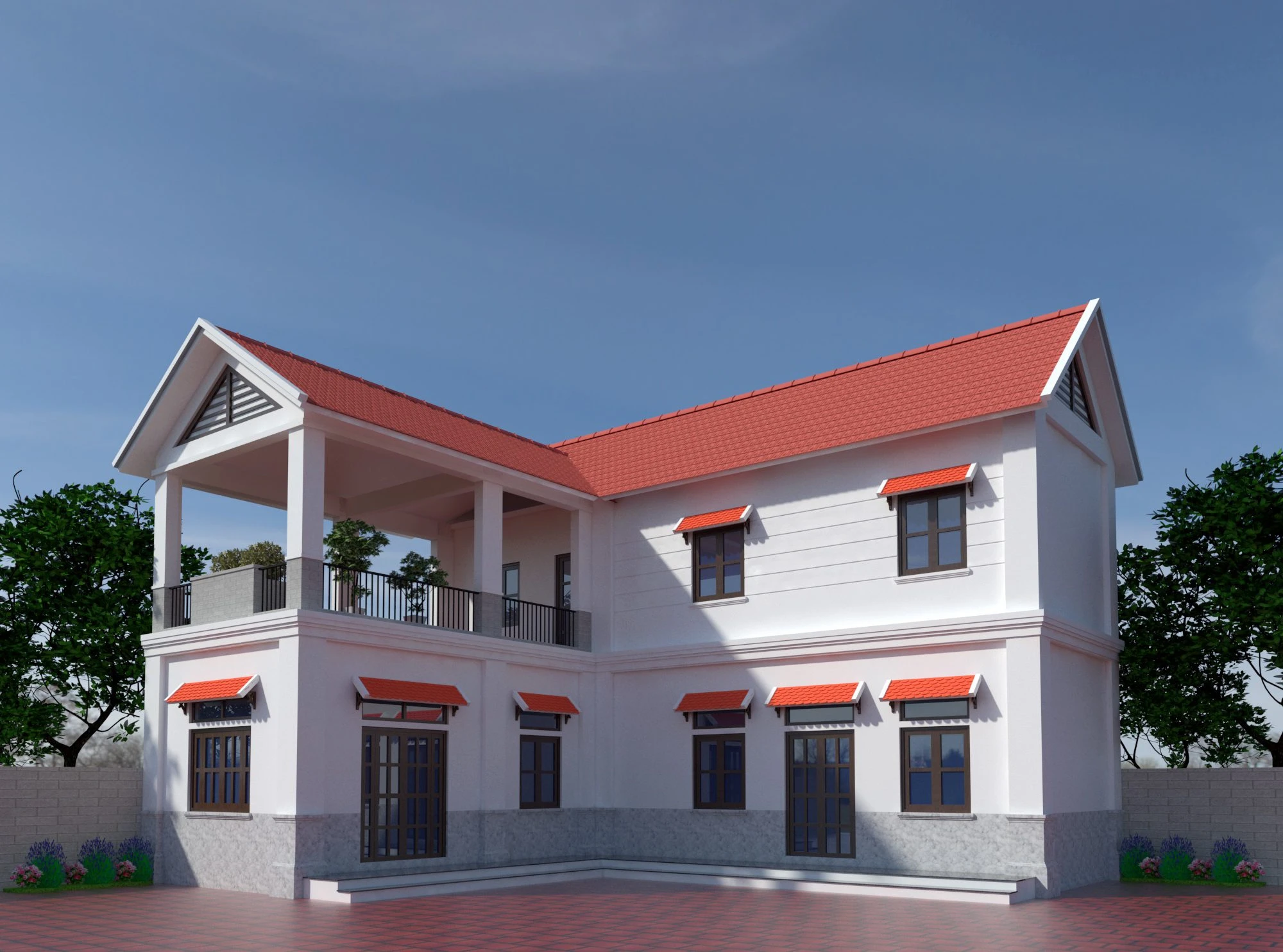 Sketchup Model Free Download Vray Modern Exterior ID 101000641 (Dao Van Nam)