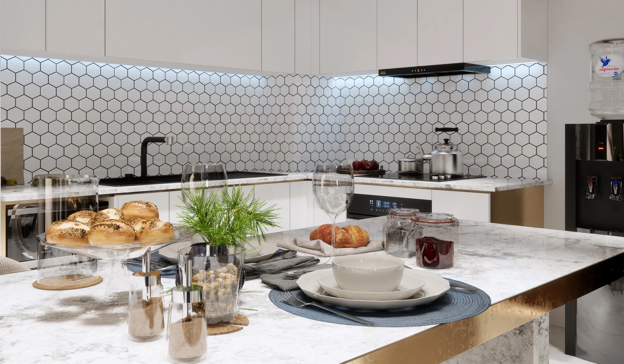 Sketchup Scene Download Enscape Modern Living Room And Dining Room Free ID 218000064 (Thoai Tran)