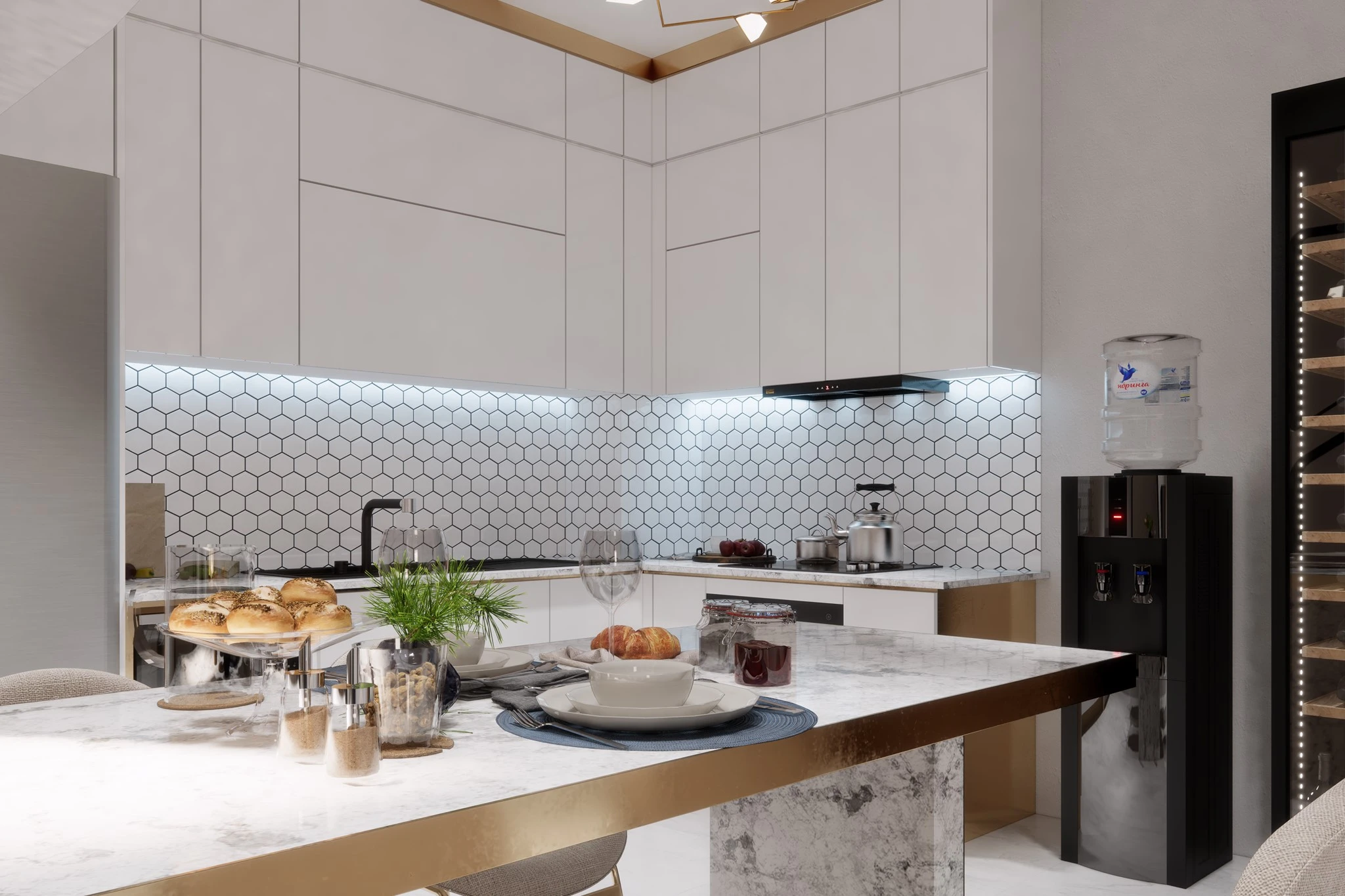 Sketchup Scene Download Enscape Modern Living Room And Dining Room Free ID 218000064 (Thoai Tran)