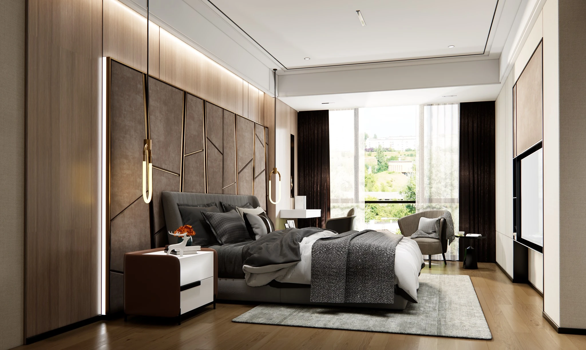 Sketchup Scene Download Free Enscape Modern Bedroom ID 101000513 (Dinh Thanh)