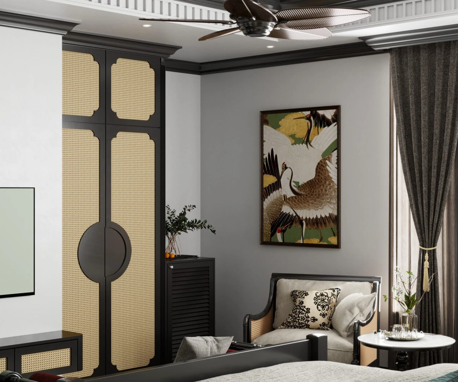 Sketchup Scene Download Free Indochine Bedroom Vantage ID 101000723 (Hung Duong Do)