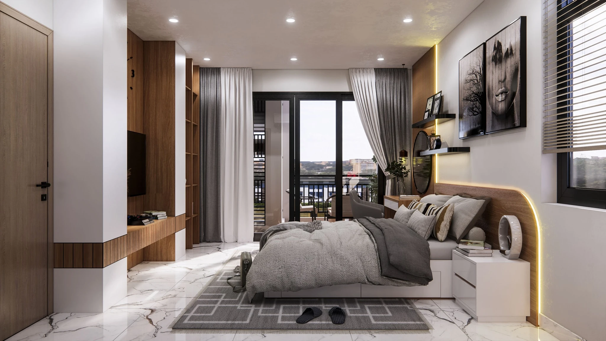 SketchUp Free Sketchup Scene Download Free Modern Bedroom Enscape ID 101000404 (Tran Phu Loc)