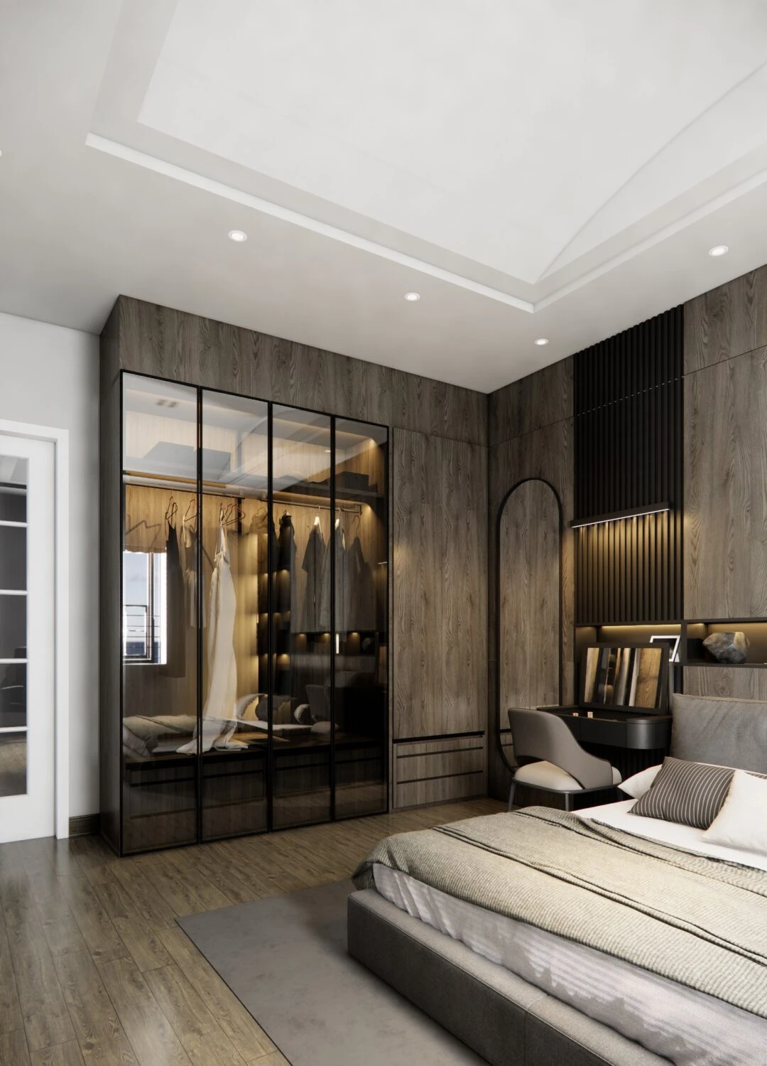 Sketchup Scene Download Free Modern Bedroom Enscape ID 101000693 (Mai Duy Tuyen)