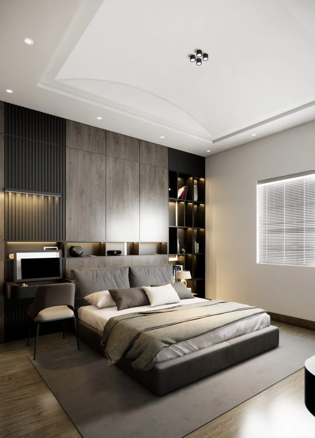 Sketchup Scene Download Free Modern Bedroom Enscape ID 101000693 (Mai Duy Tuyen)