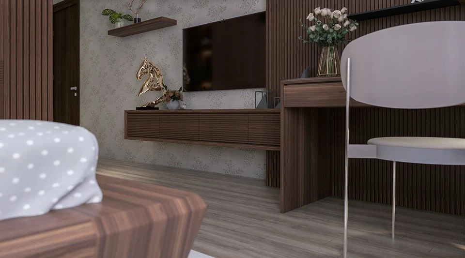 Sketchup Scene Download Free Modern Bedroom ID 101000254 (Quoc Vi Phan Phan)