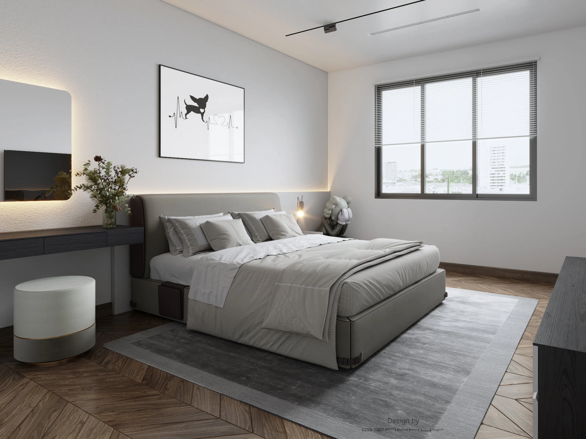 Sketchup Scene Download Free Modern Bedroom ID 101000493 (Dinh Huy)