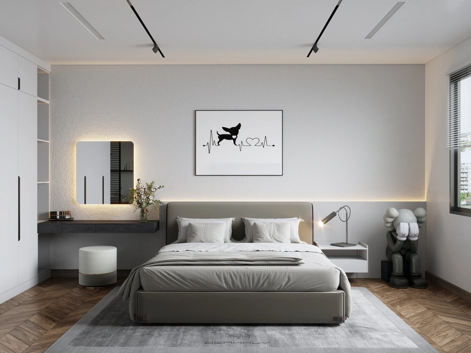 Sketchup Scene Download Free Modern Bedroom ID 101000493 (Dinh Huy)