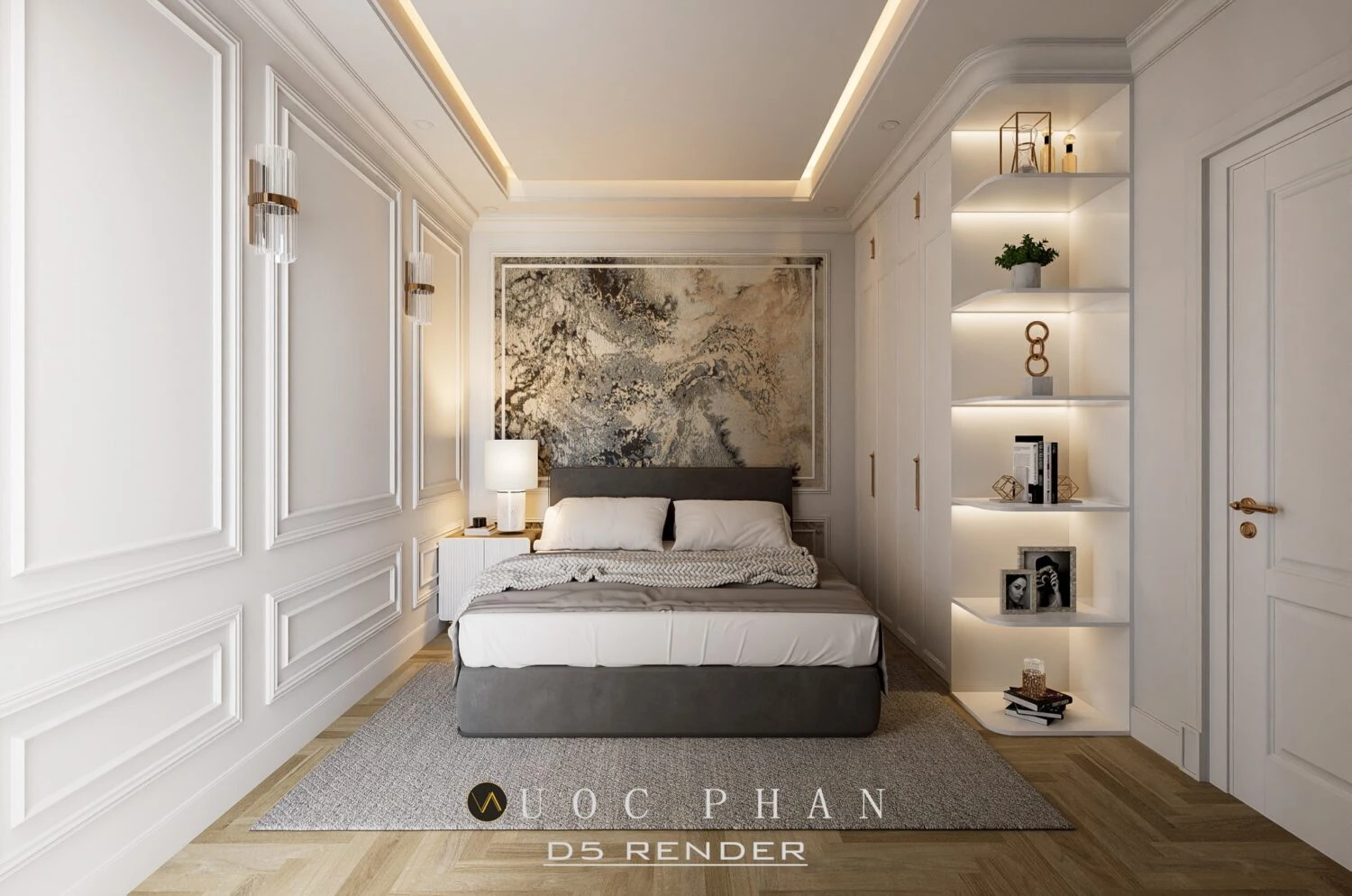 Sketchup Scene Download Free Modern Bedroom ID 101000633 (Quoc Vi Phan Phan)