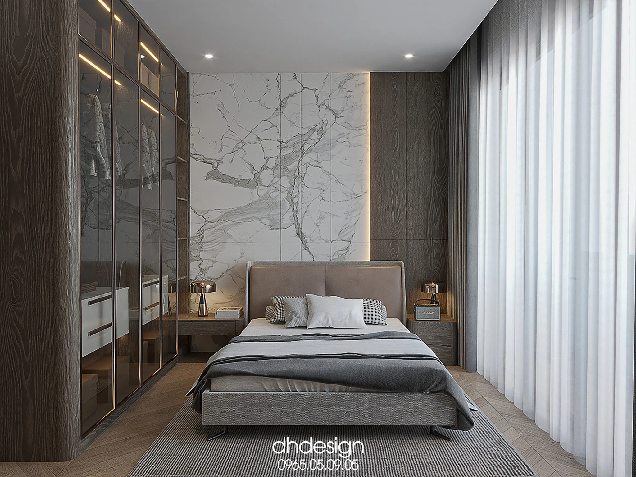 Sketchup Scene Download Free Vray Modern Bedroom ID 101000733 (Dinh Hung)