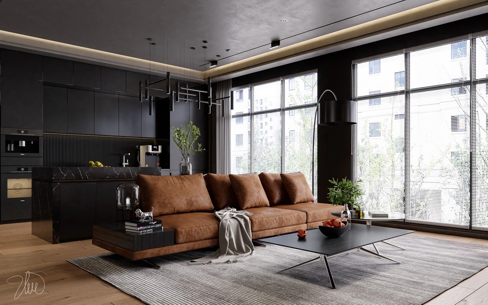 Sketchup Scene Download Vray Modern Living Room And Dining Room Free ID 218000094 (Huy Ung)