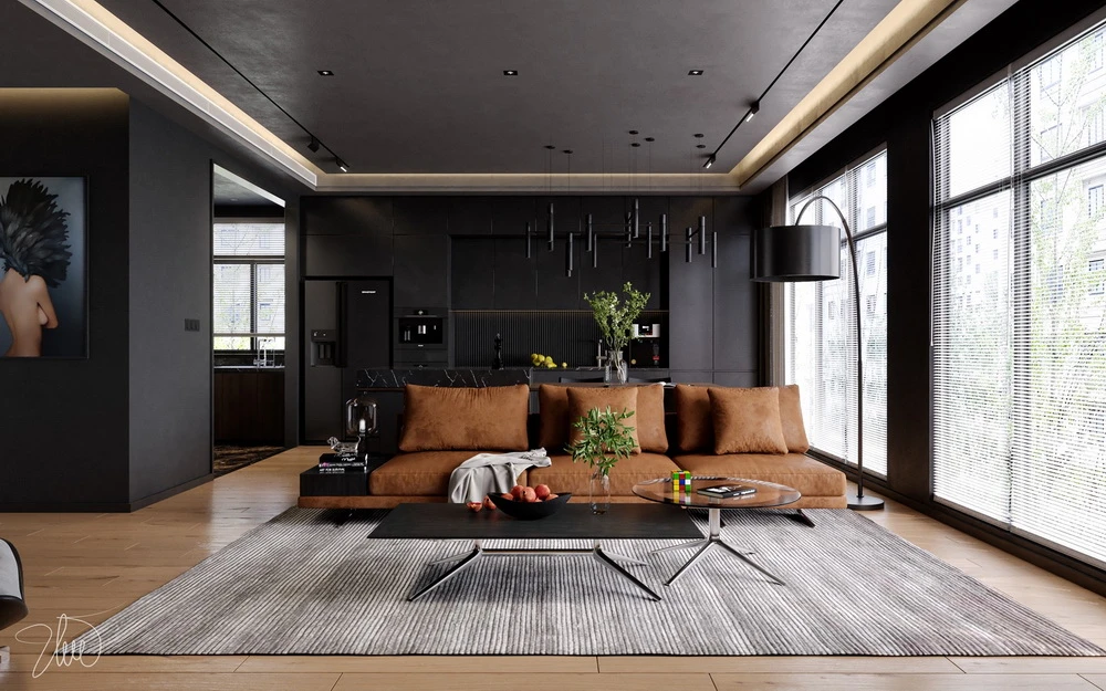 Sketchup Scene Download Vray Modern Living Room And Dining Room Free ID 218000094 (Huy Ung)