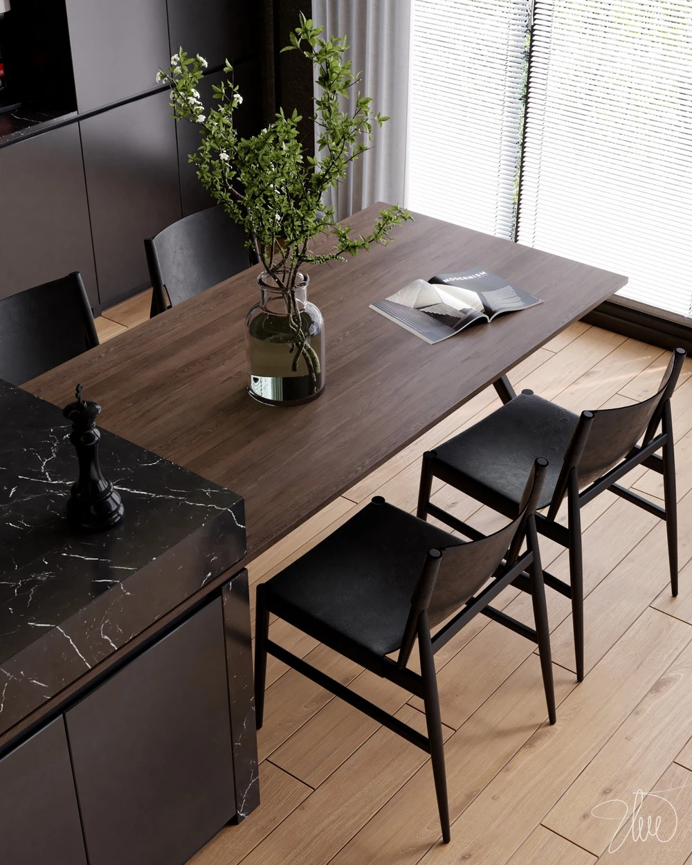 Sketchup Scene Download Vray Modern Living Room And Dining Room Free ID 218000094 (Huy Ung)