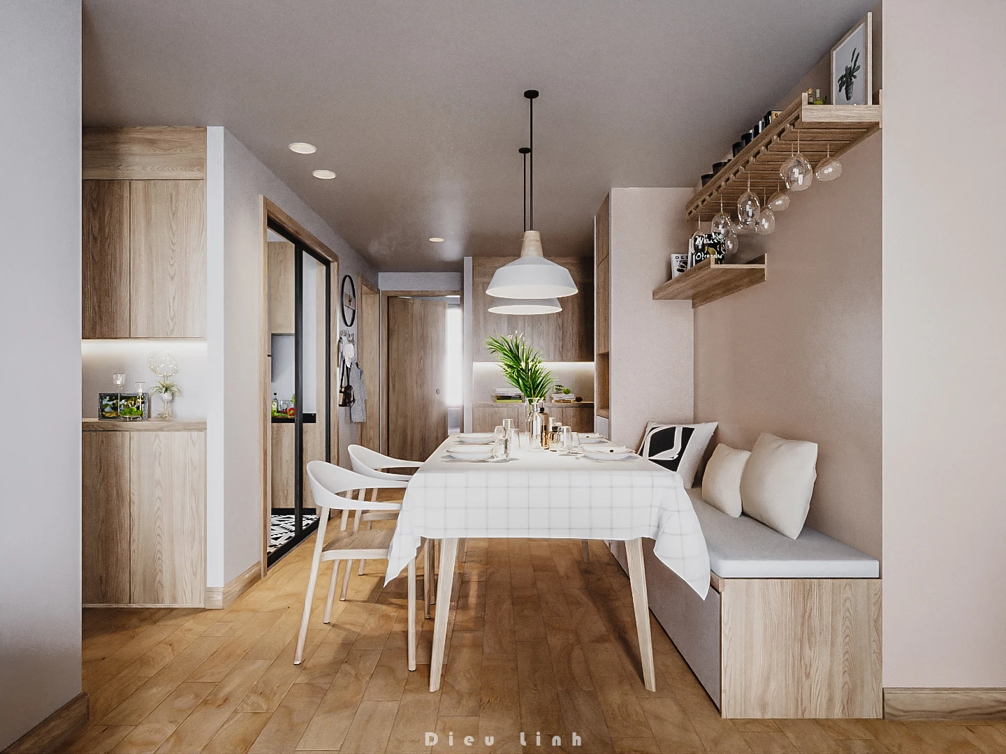 SketchUp Free Sketchup Scene Download Vray Modern Living Room Free ID 100000199 (Dieu Linh)