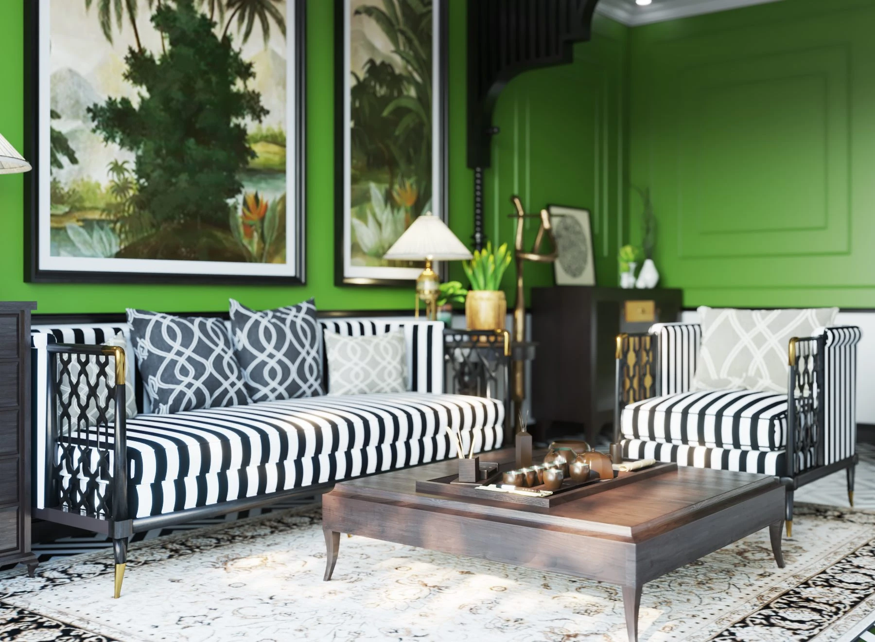 Sketchup Scene Download Vray Modern Living Room Free ID 100000259 (Nguyen Phon Nhan)