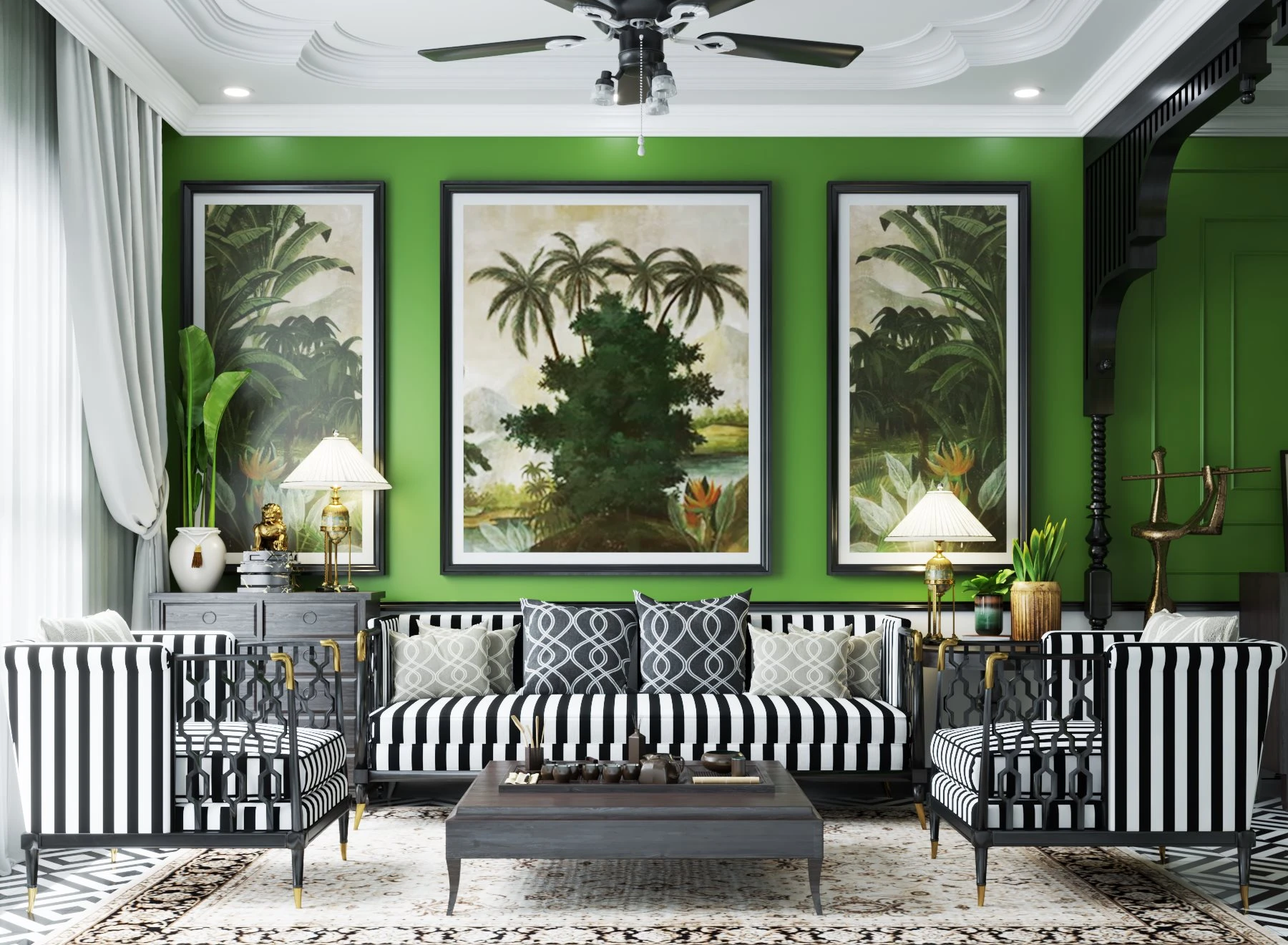 Sketchup Scene Download Vray Modern Living Room Free ID 100000259 (Nguyen Phon Nhan)