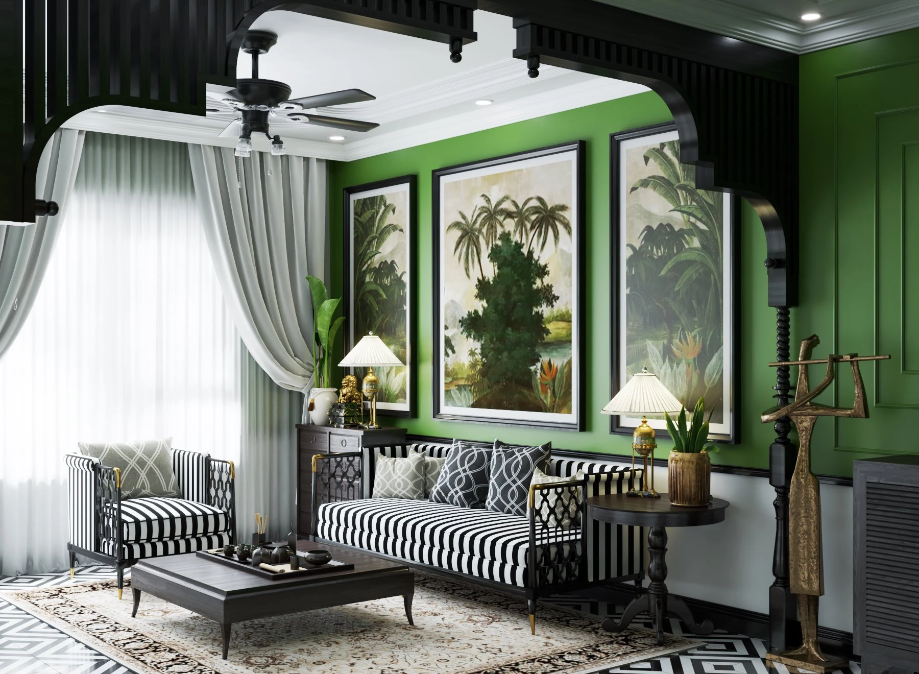 Sketchup Scene Download Vray Modern Living Room Free ID 100000259 (Nguyen Phon Nhan)