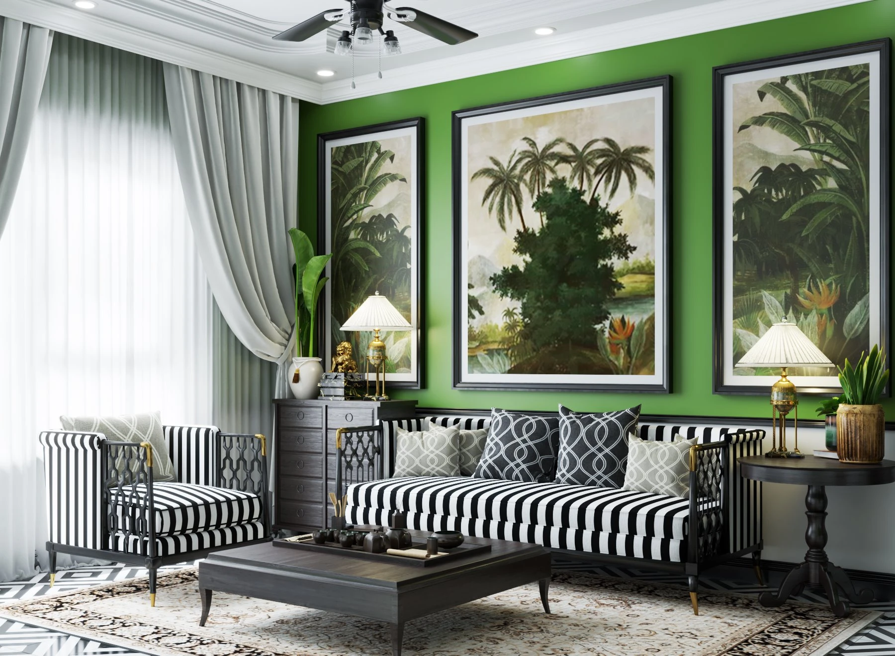 Sketchup Scene Download Vray Modern Living Room Free ID 100000259 (Nguyen Phon Nhan)