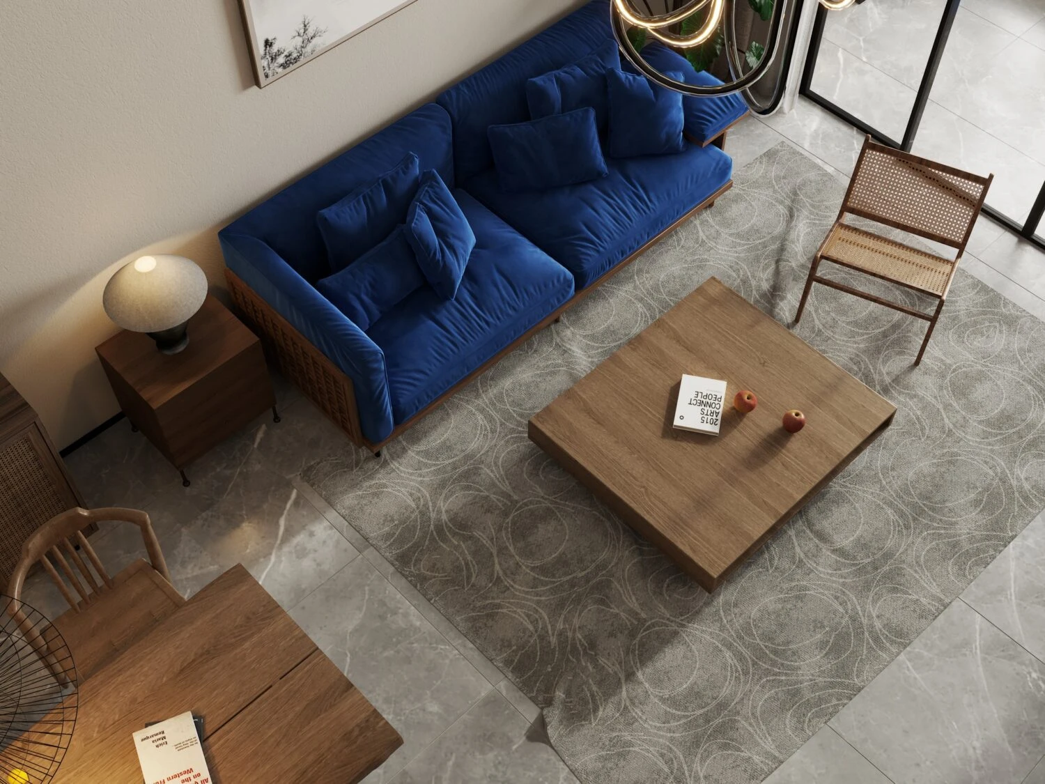 SketchUp Free Sketchup Scene Download Vray Modern Living Room Free ID 100000319 (Dinh Thanh)