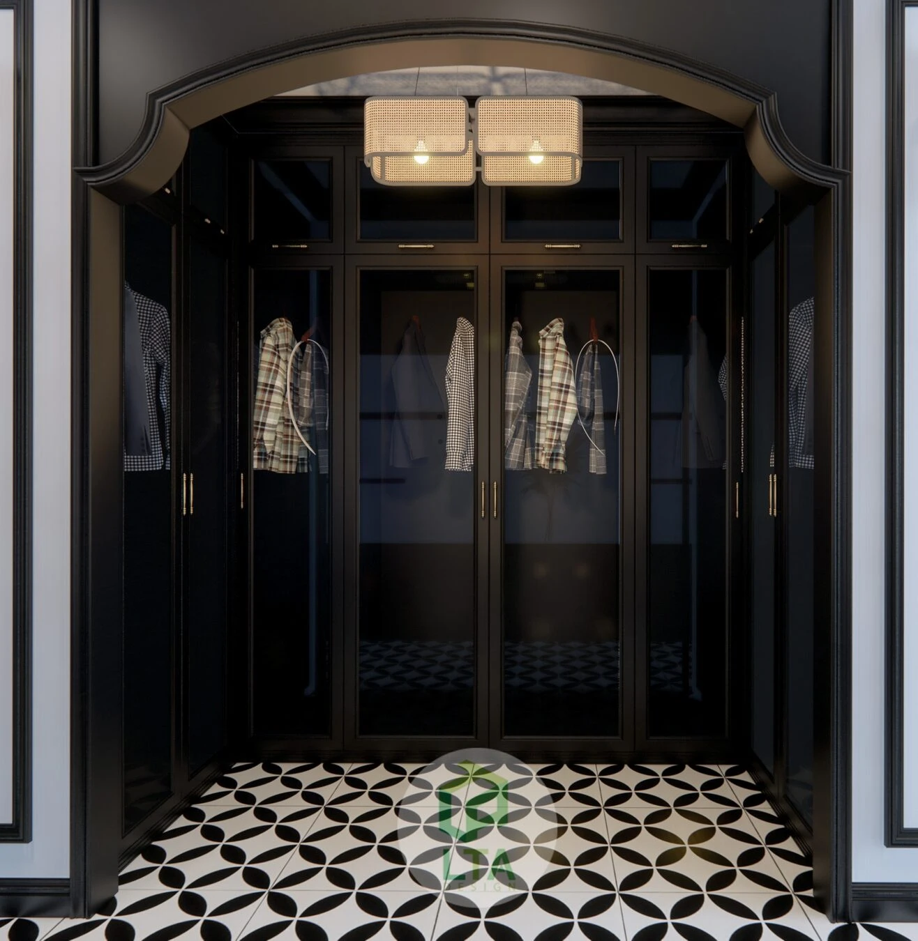 SketchUp Free Sketchup Scene Free Download Indochine Bedroom Enscape ID 101000528 (Cao Hoang Nhat Long)