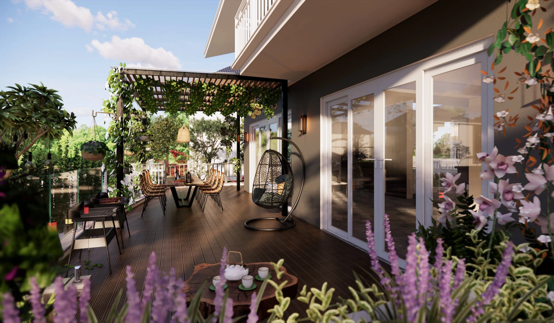 Sketchup Scene Free Download Modern Exterior ID 101000483 (Nghiem Viet Thai)