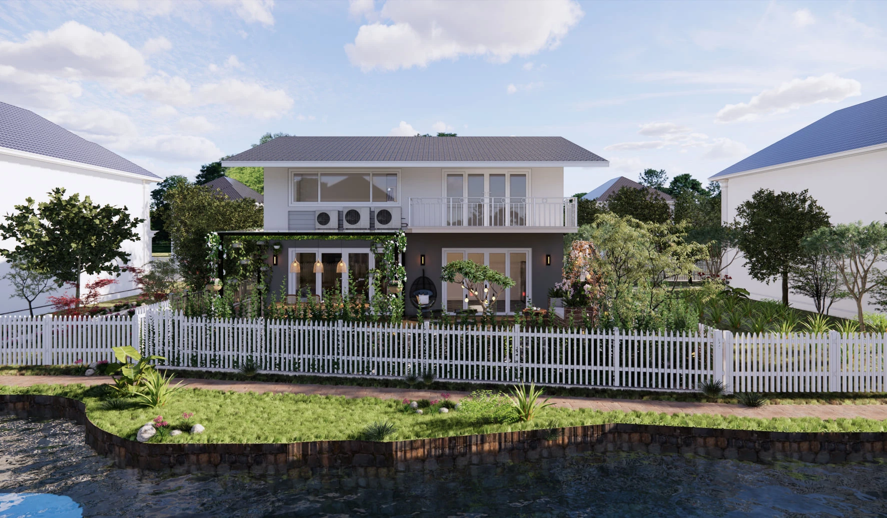 Sketchup Scene Free Download Modern Exterior ID 101000483 (Nghiem Viet Thai)