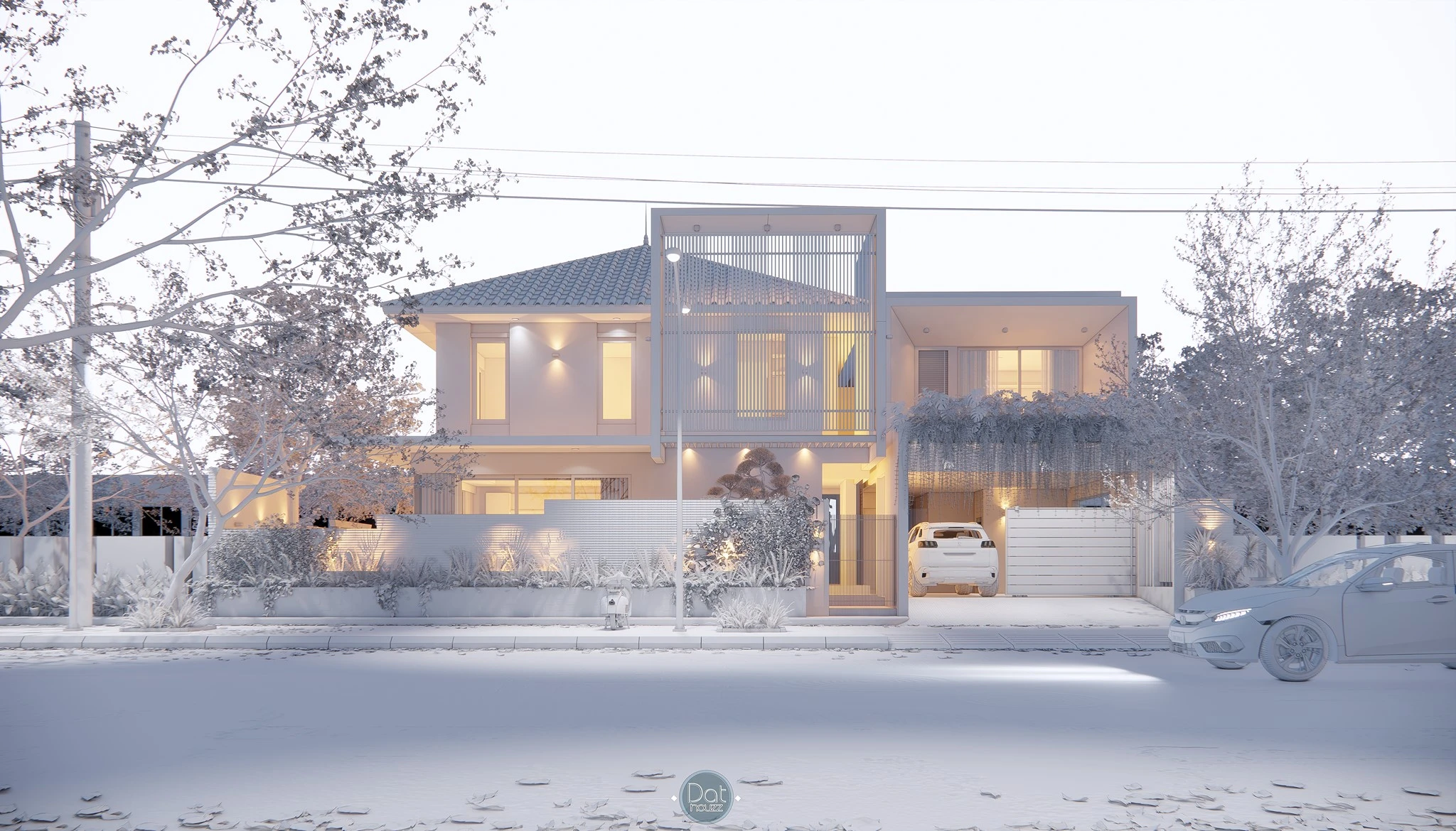 Sketchup Scene Free Download Modern Exterior ID 101000573 (Dat Houzz)