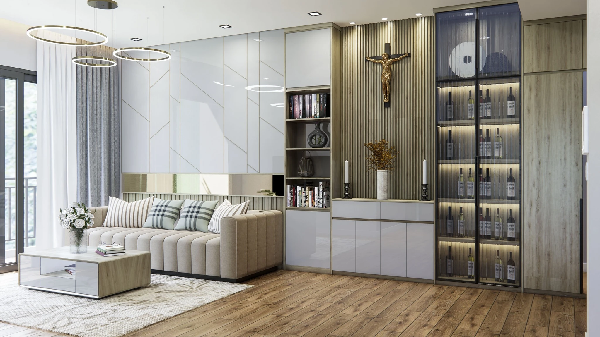 Sketchup Scene Free Download Modern Living Room And Dining Room Enscape ID 218000079 (Tran Phuc Loc)