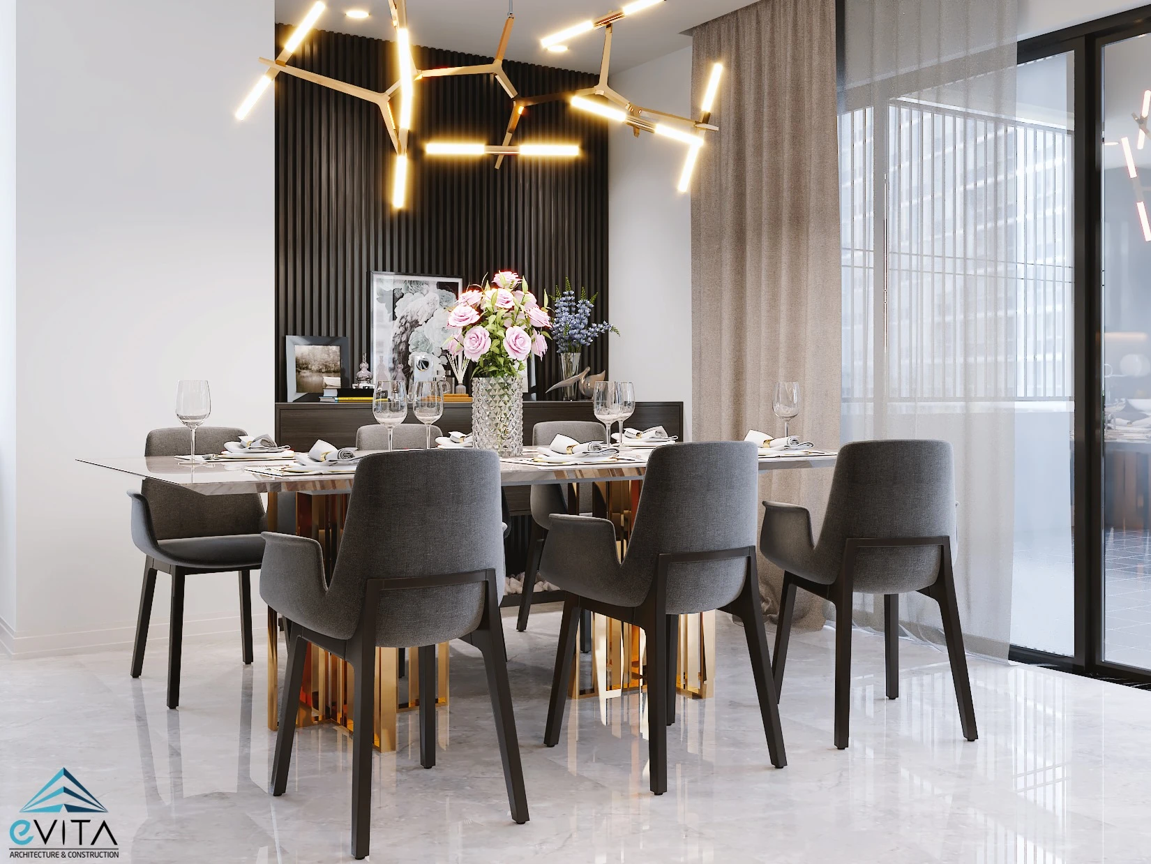 Sketchup Scene Free Download Modern Living Room Vray ID 100000154 (Dam Thien Luan)