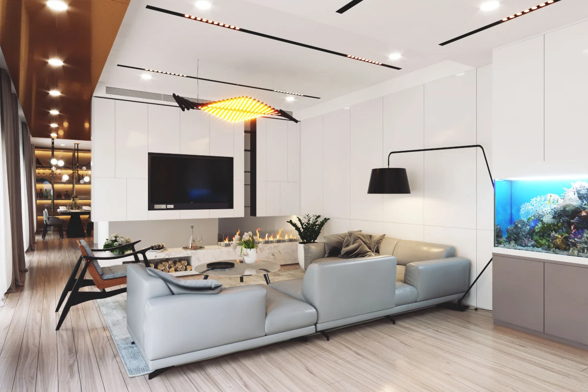 Sketchup Scene Free Download Modern Living Room Vray ID 100000274 (Le Tien Dung)