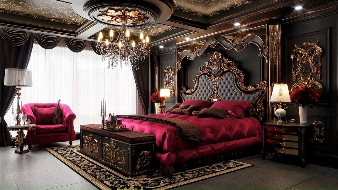 SketchUp Free Sketchup Scene Free Download Vray Classic Bedroom ID 101000399 (Chau Hung)