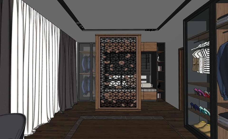 Sketchup Scene Free Download Vray Modern Bedroom ID 101000319 (Diep Vinh)