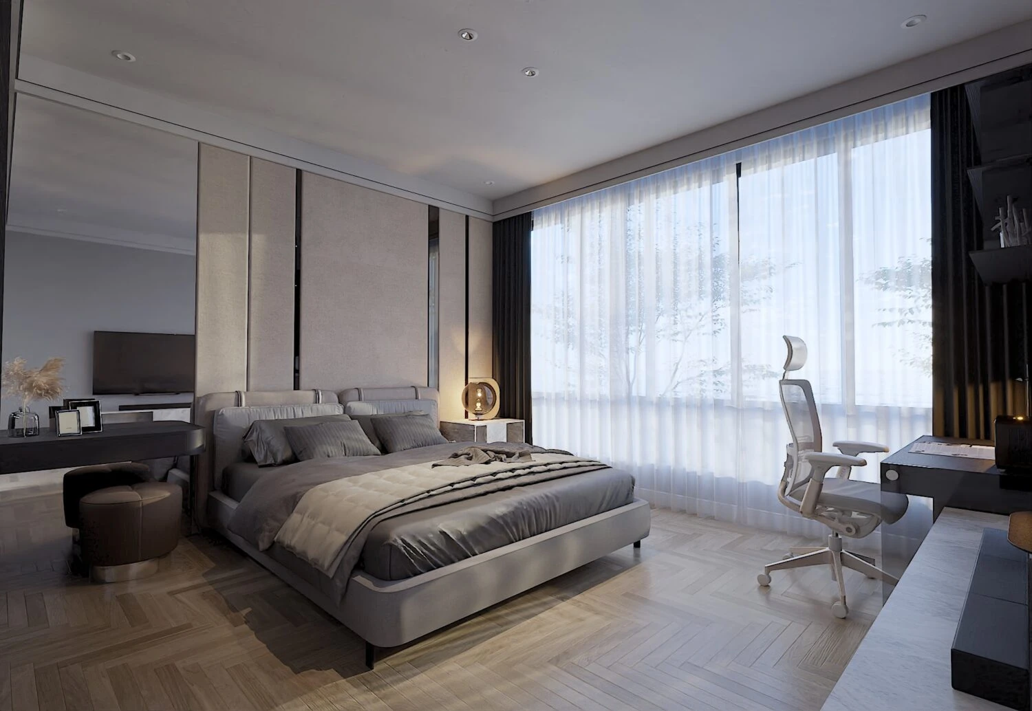 Sketchup Scene Free Download Vray Modern Bedroom ID 101000658 (Thanh Cong)