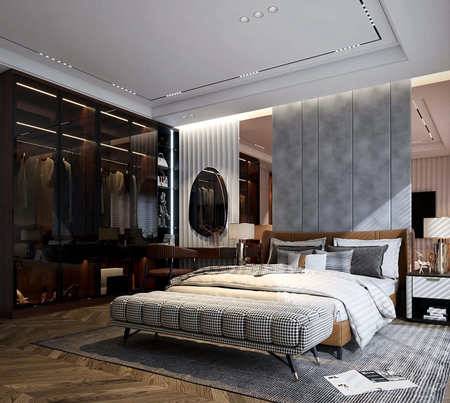 Sketchup Scene Free Download Vray Modern Bedroom ID 101000678 (Ngo Tien Duy)