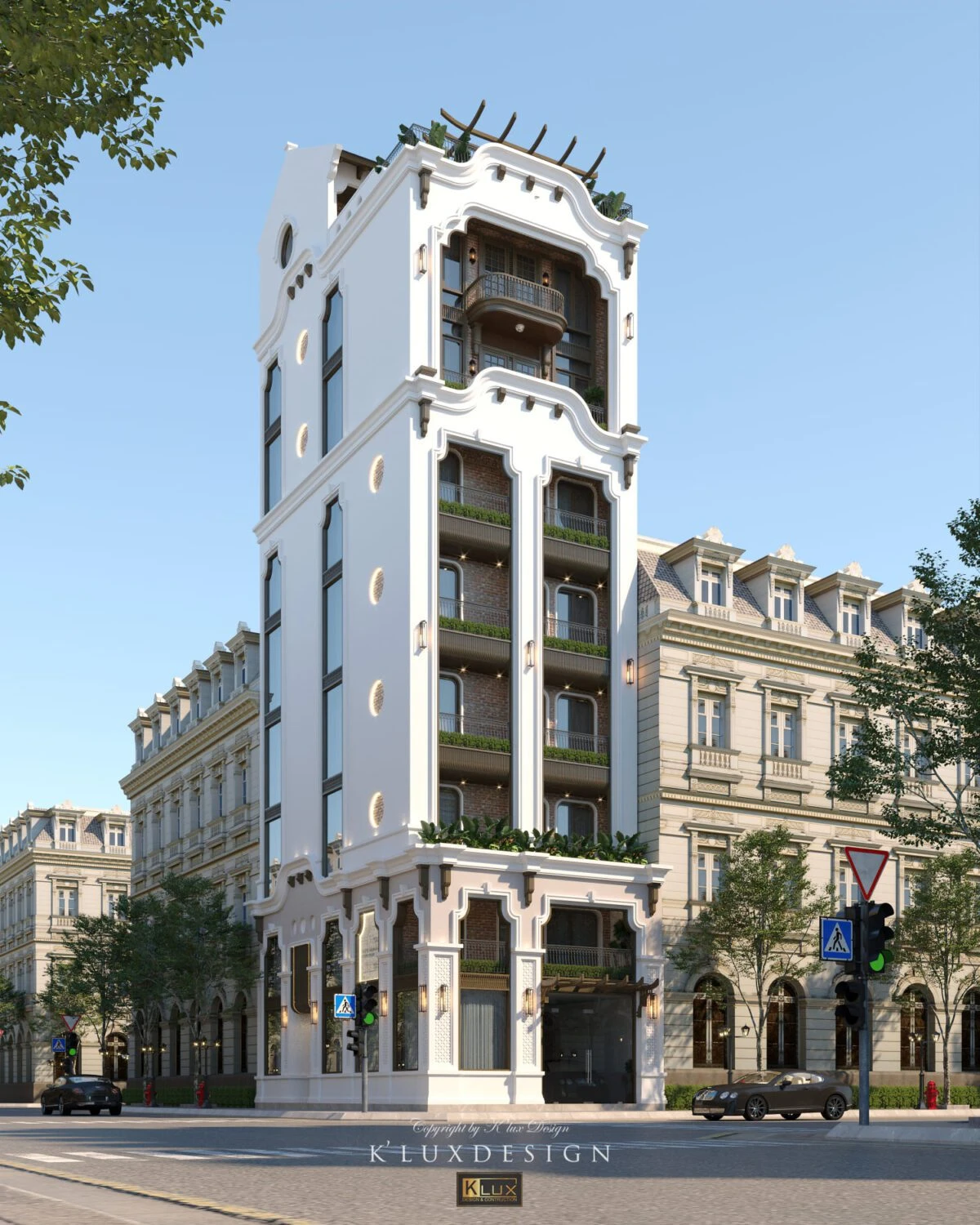 SketchUp Free Sketchup Scene Free Download Vray Modern Exterior ID 101000353 (Kts Nguyen Viet)