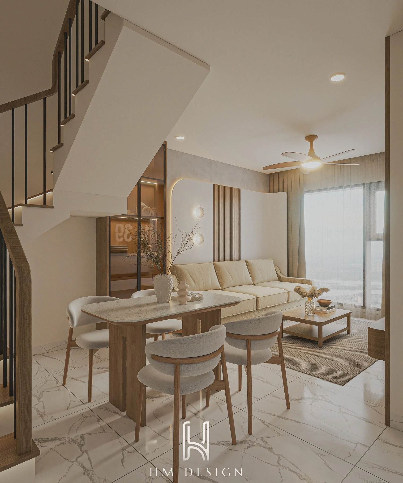 SketchUp Free Vantage Living Room - Dining Room SketchUp 3D Model Free Download Modern ID 218000230 (Nguyen Dinh Hieu)