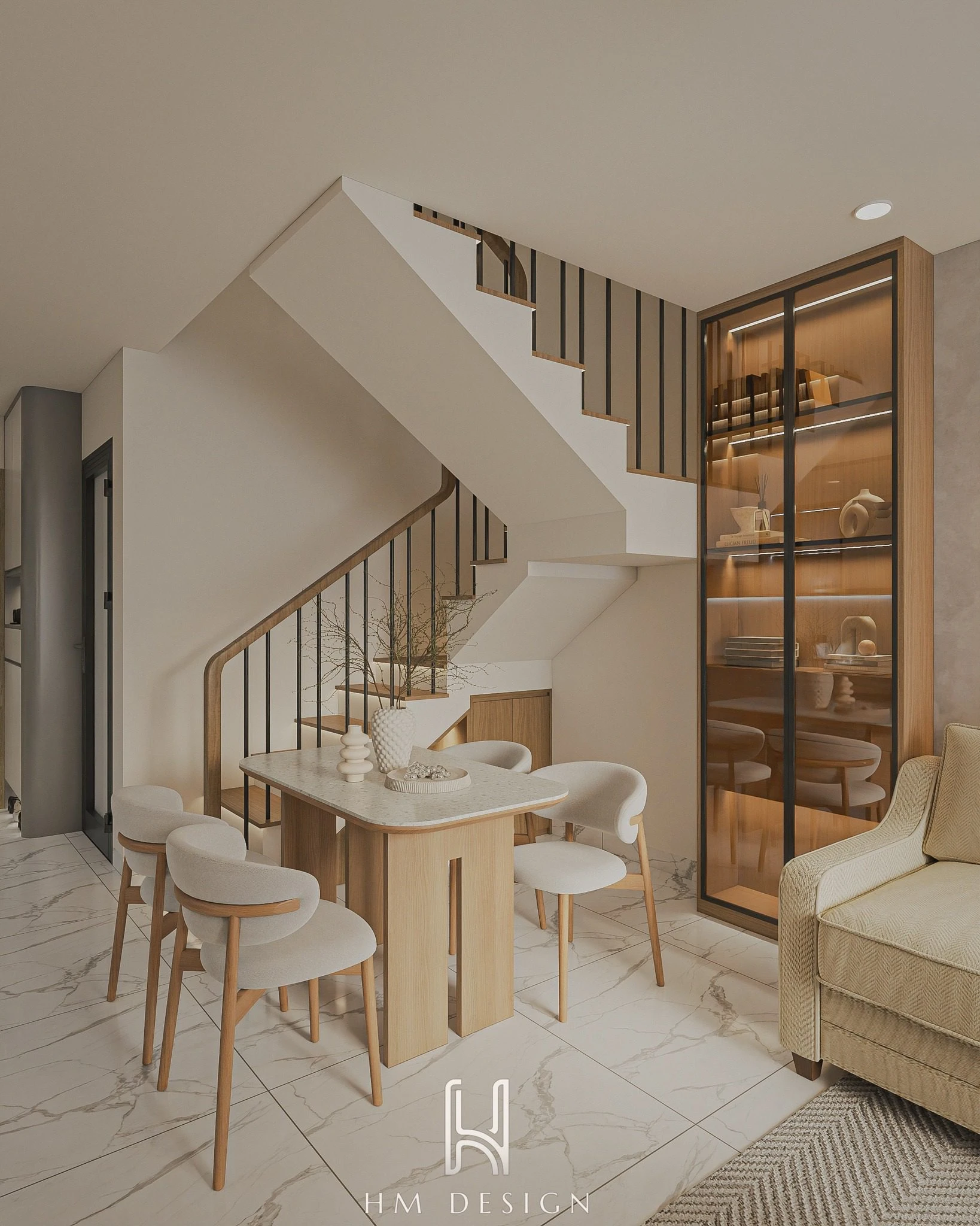 SketchUp Free Vantage Living Room - Dining Room SketchUp 3D Model Free Download Modern ID 218000230 (Nguyen Dinh Hieu)