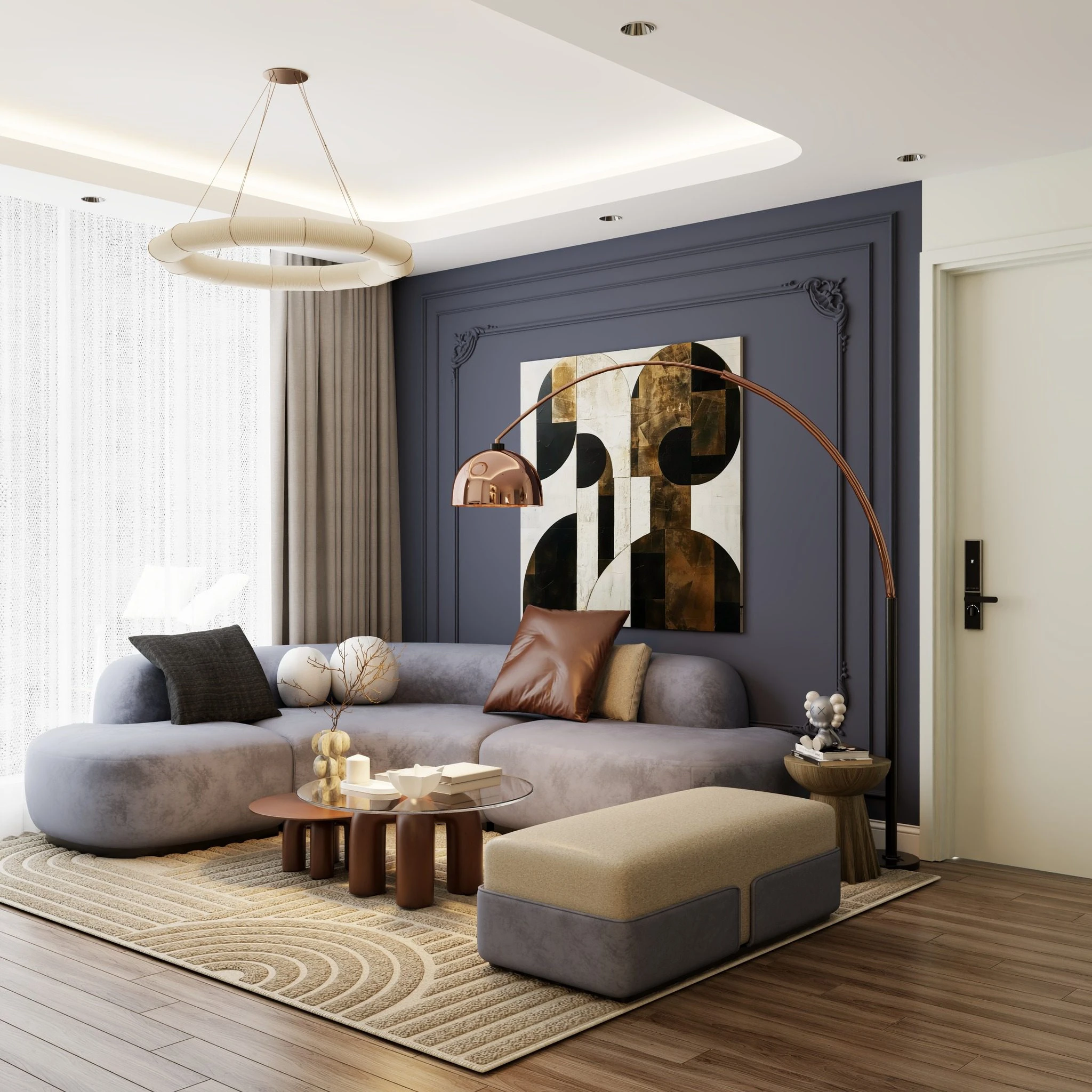 Vantage Living Room SketchUp 3D Model Free Download Modern ID 100000430 (Hung Duong Do)