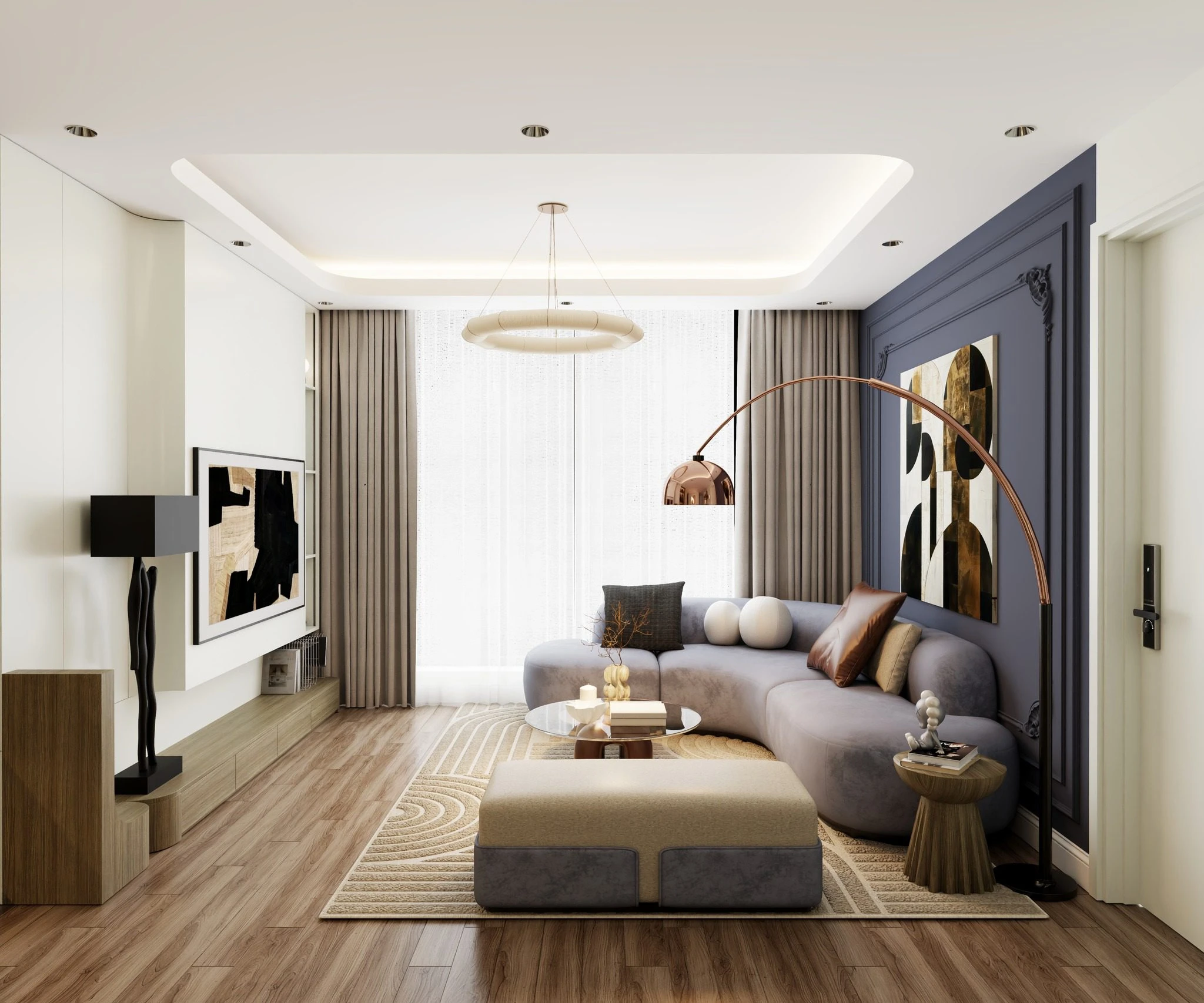 Vantage Living Room SketchUp 3D Model Free Download Modern ID 100000430 (Hung Duong Do)