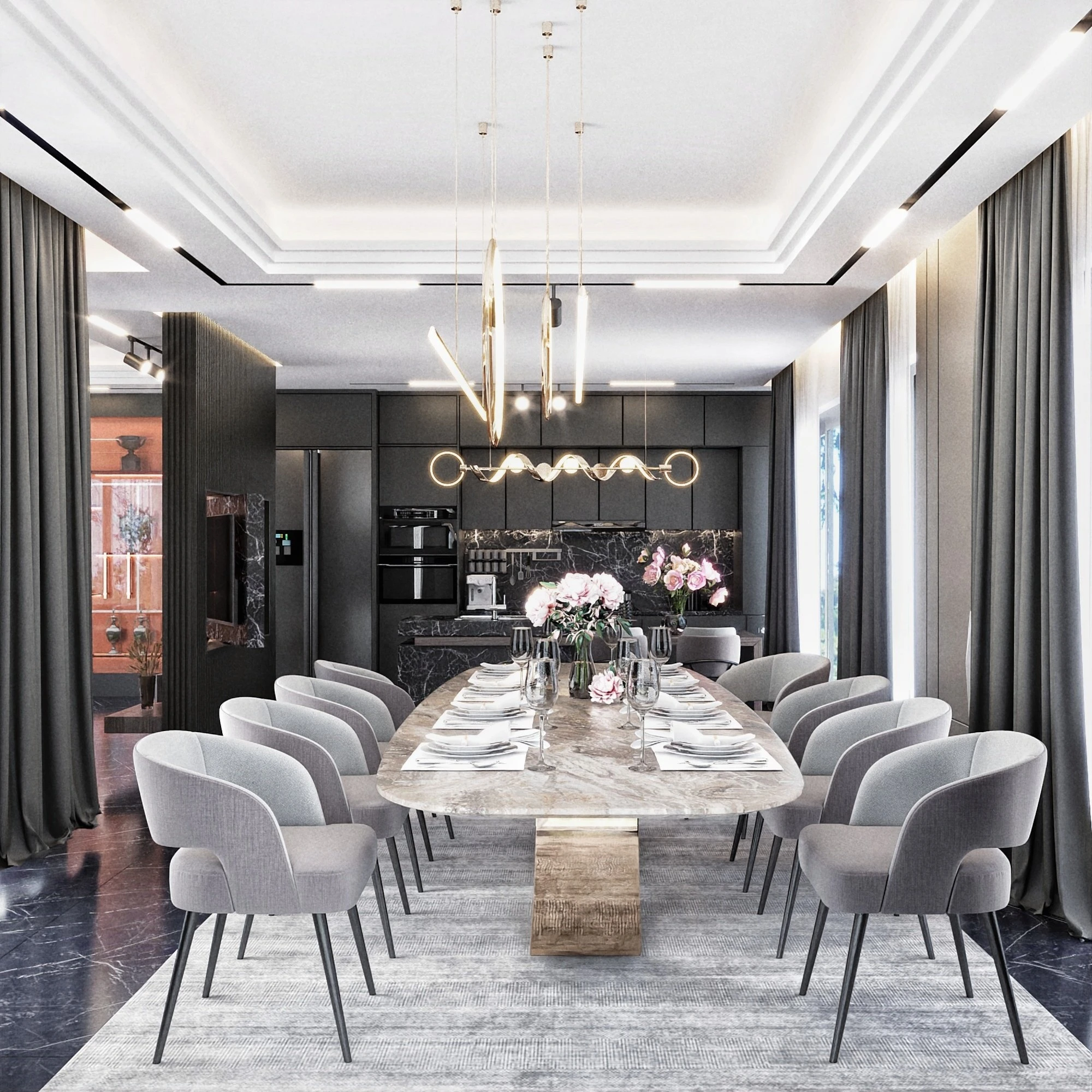 Vray Apartment SketchUp 3D Model Free Download Modern ID 106000158 (Chau Hung)