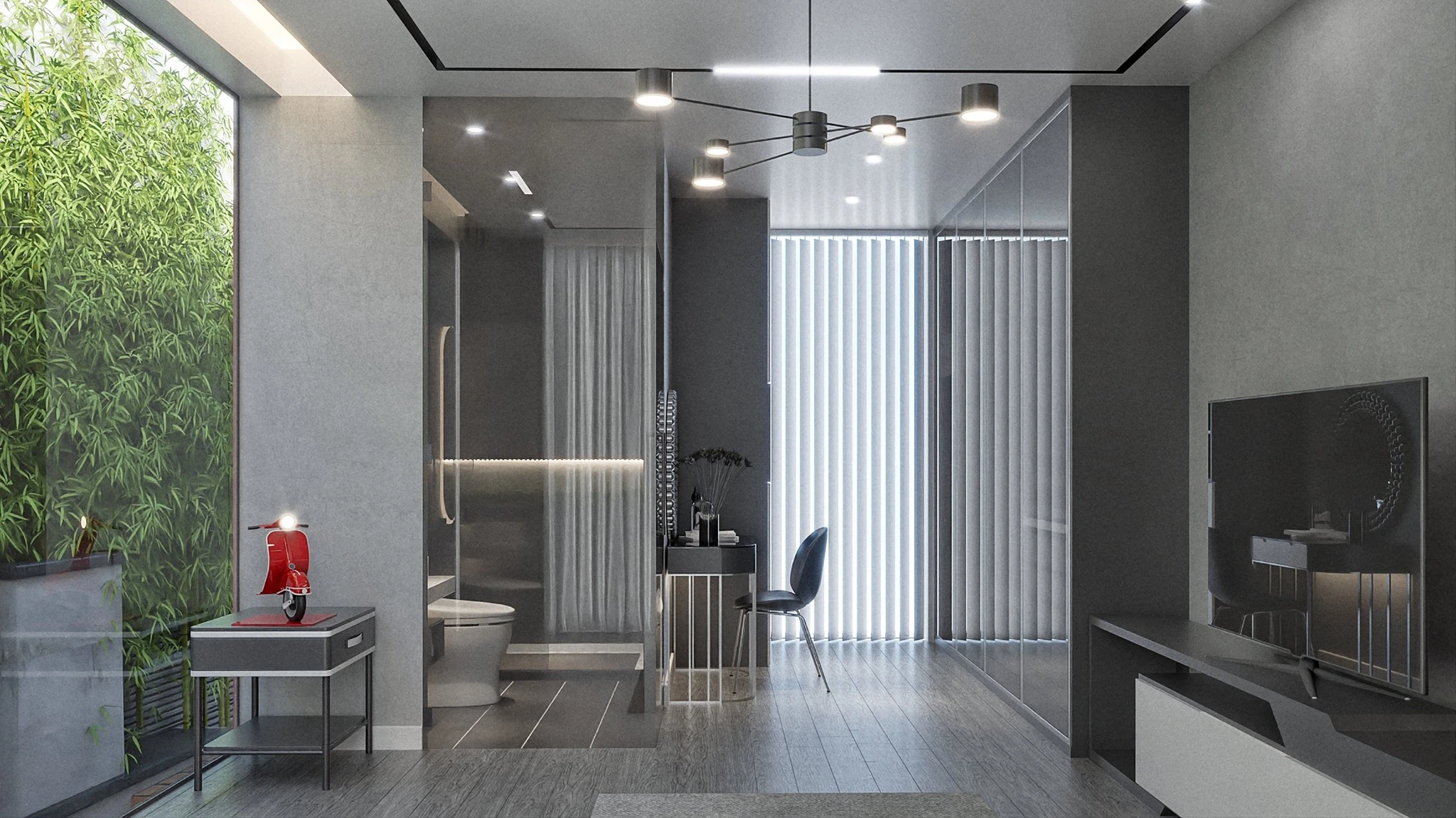 Vray Apartment SketchUp 3D Model Free Download Modern ID 106000158 (Chau Hung)