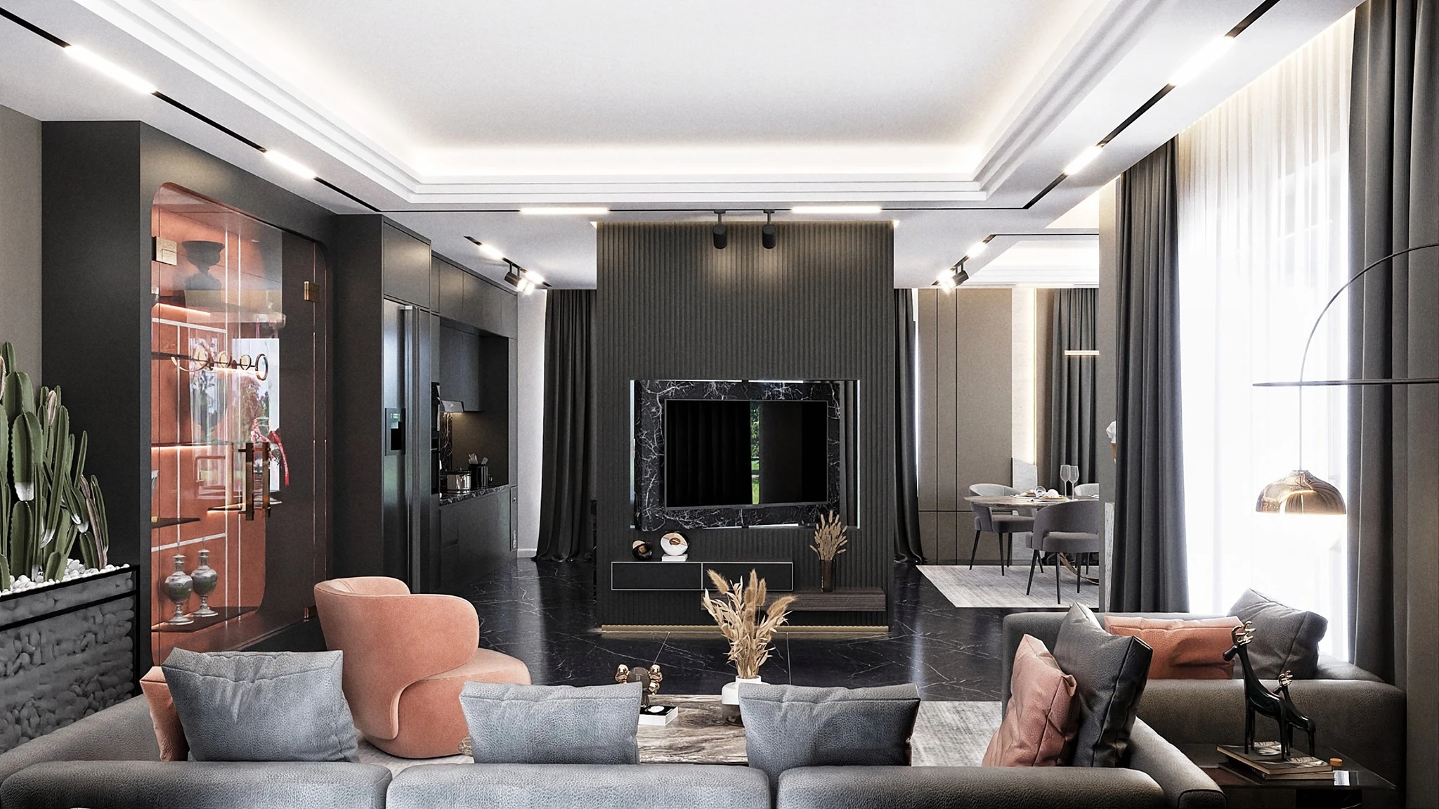 Vray Apartment SketchUp 3D Model Free Download Modern ID 106000158 (Chau Hung)