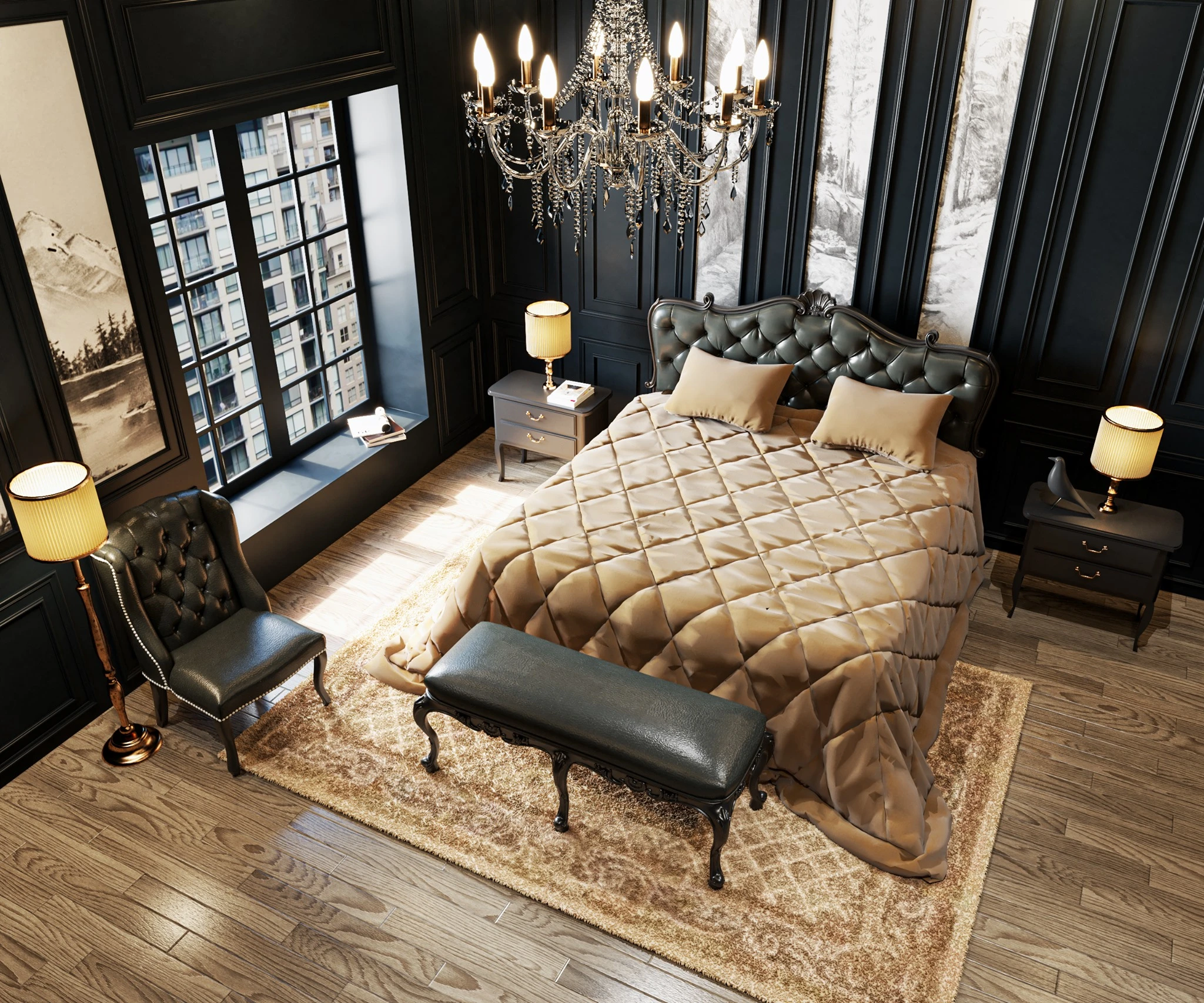 Vray Bedroom Download SketchUp Models Modern Free ID 101000764 (Tran Nam)