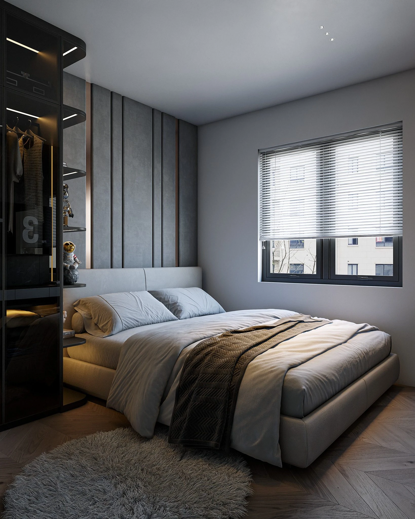 Vray Bedroom Free Sketchup Scene Download Modern ID 101000734 (Hieu Decor)