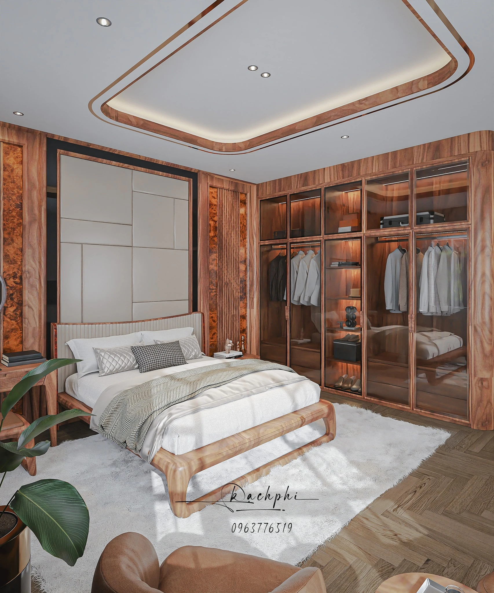 Vray Bedroom Sketchup 3D Model Free Download Modern ID 101000763 (Phi Bach)