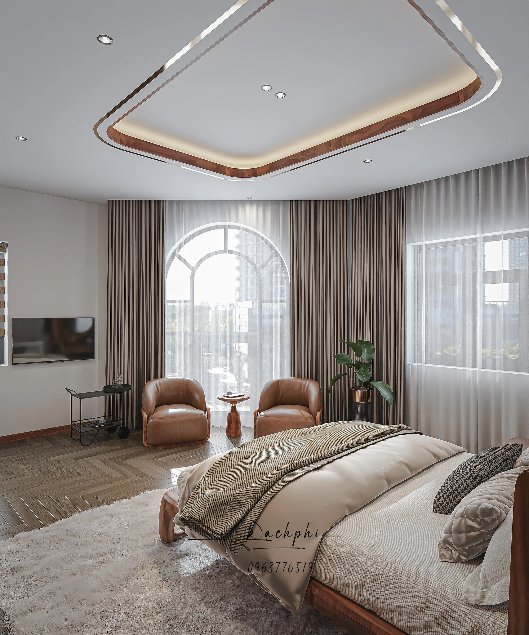 Vray Bedroom Sketchup 3D Model Free Download Modern ID 101000763 (Phi Bach)