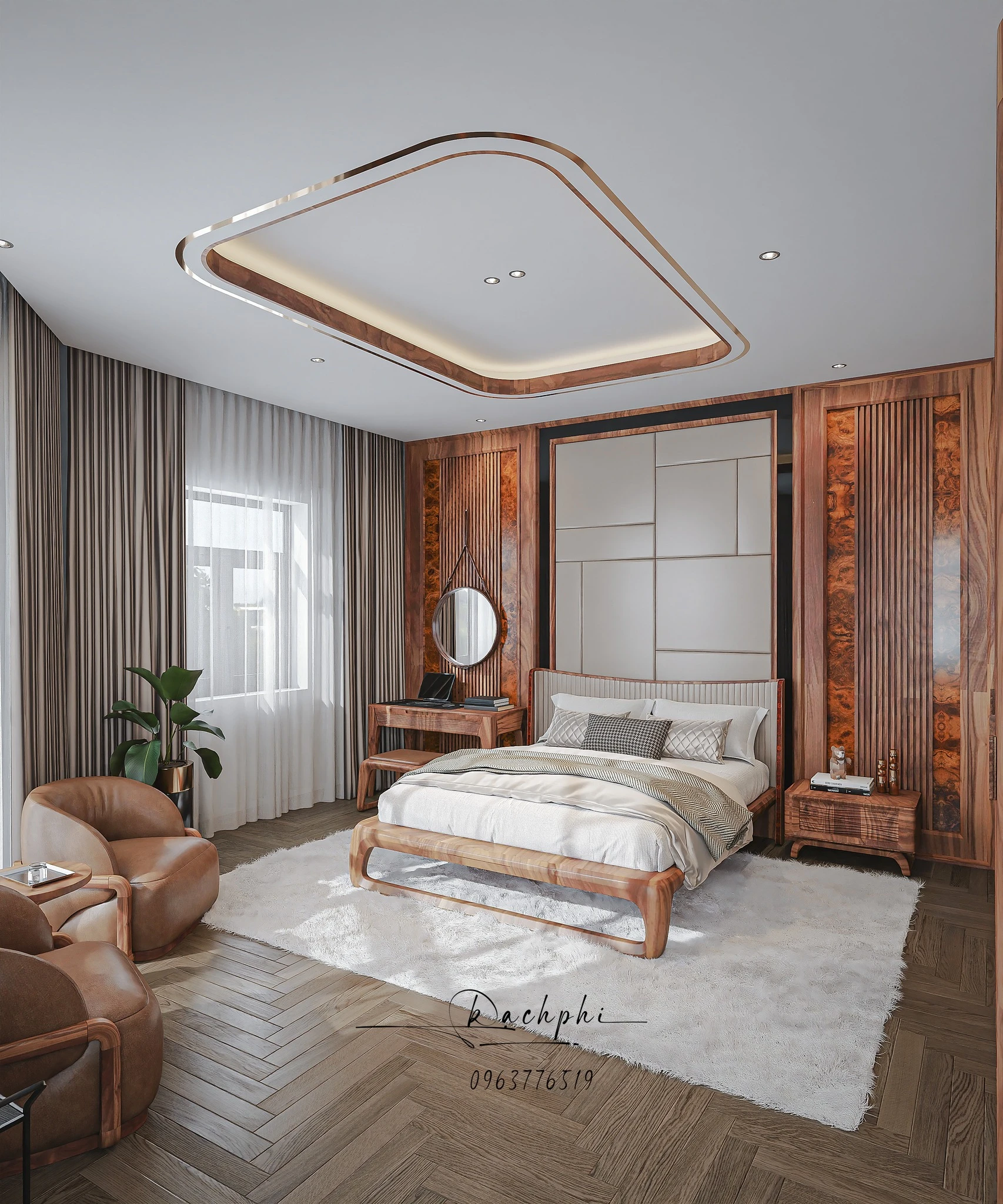 Vray Bedroom Sketchup 3D Model Free Download Modern ID 101000763 (Phi Bach)